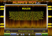 Always Hot Cubes Regeln