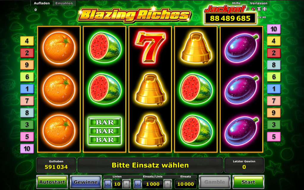 blazing riches novoline spielautomat