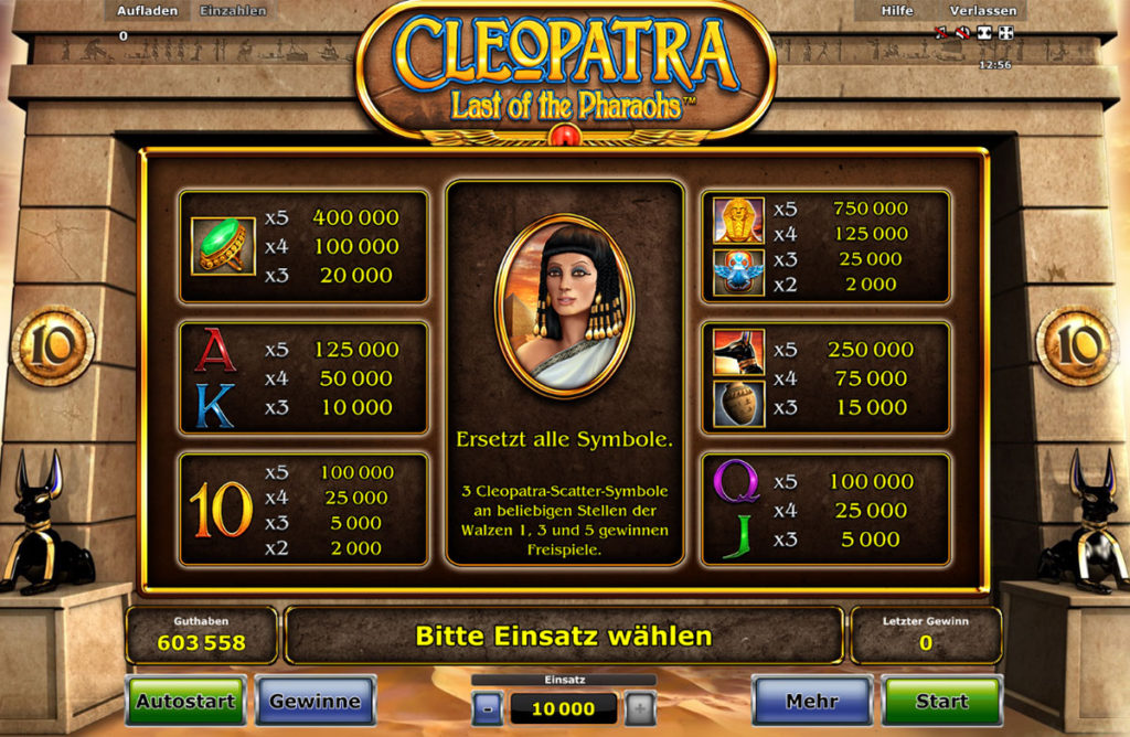 cleopatra-last-of-the-pharaohs-gewinne