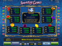 Sparkling Gems Gewinne